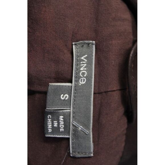 Vince Womens Leather Asymmetrical Zip Up Long Sleeve Jacket Coat Red Size S - Picture 4 of 6